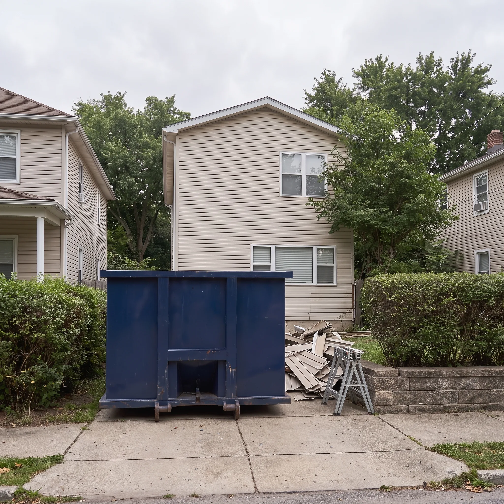 Dumpster on a Bronx County, NY job site